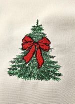 Tovaglia natalizia con ricamo Albero di natale 90X90 - immagine 2